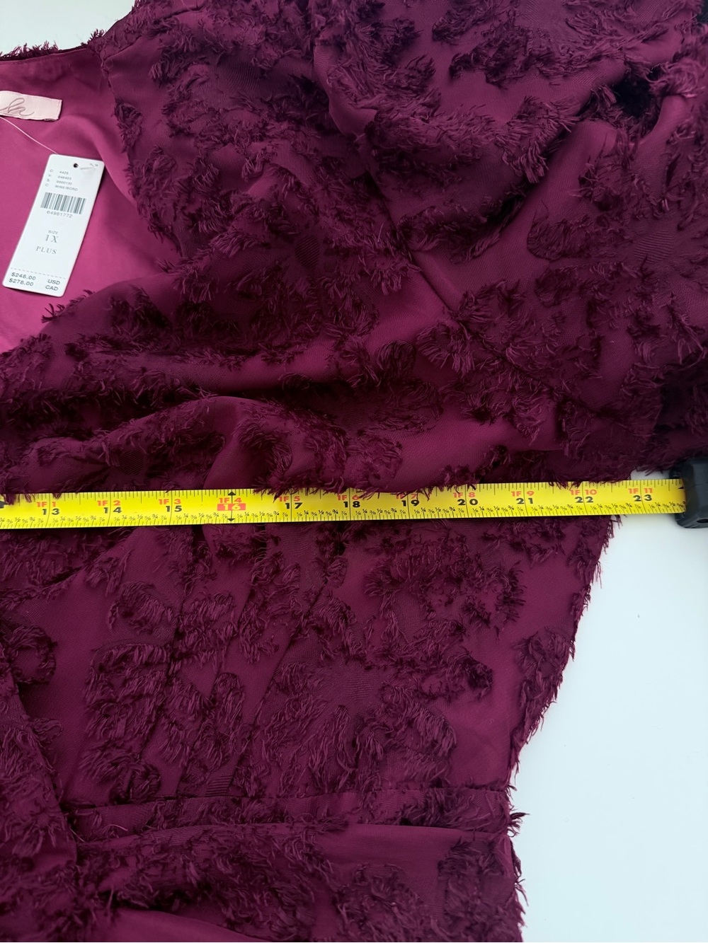 Hutch ANTHROPOLOGIE Wine Textured Wrap Maxi Dress - Picture 6 of 9